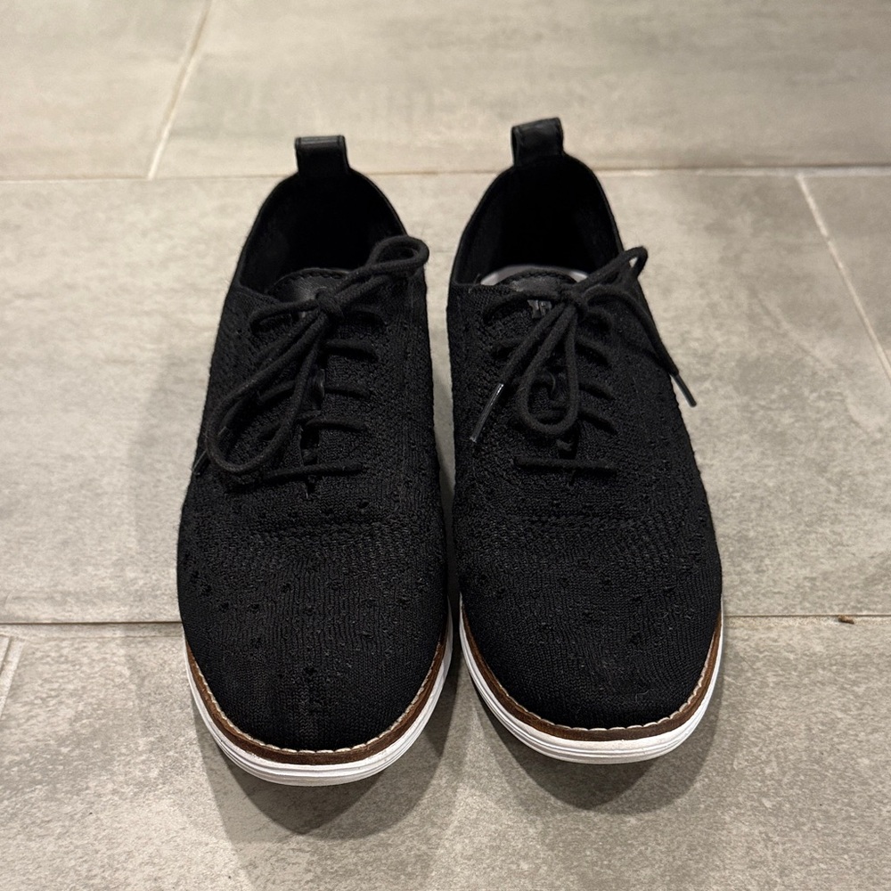 Cole Haan Black Knit Oxfords